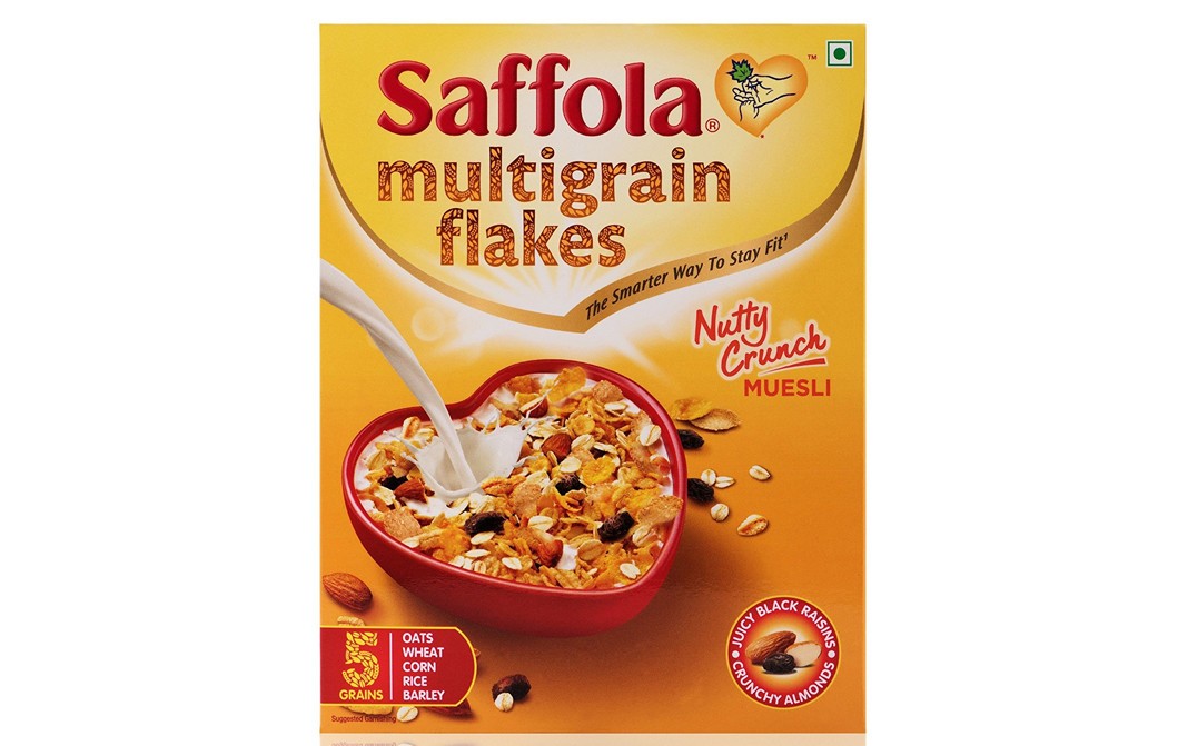 Saffola Multigrain Flakes Nutty Crunch Muesli   Box  225 grams
